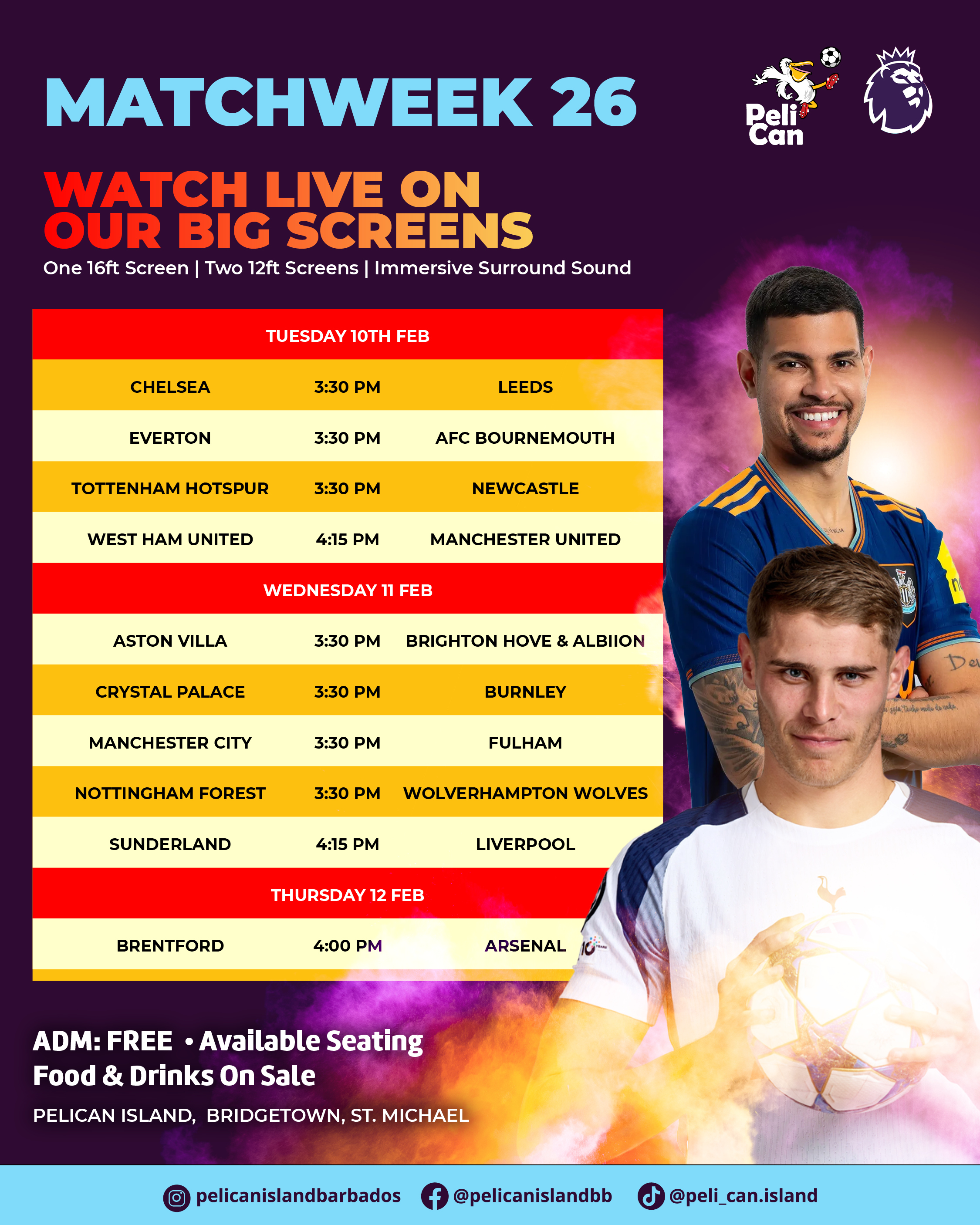 MATCHWEEK 26 - Live Football 