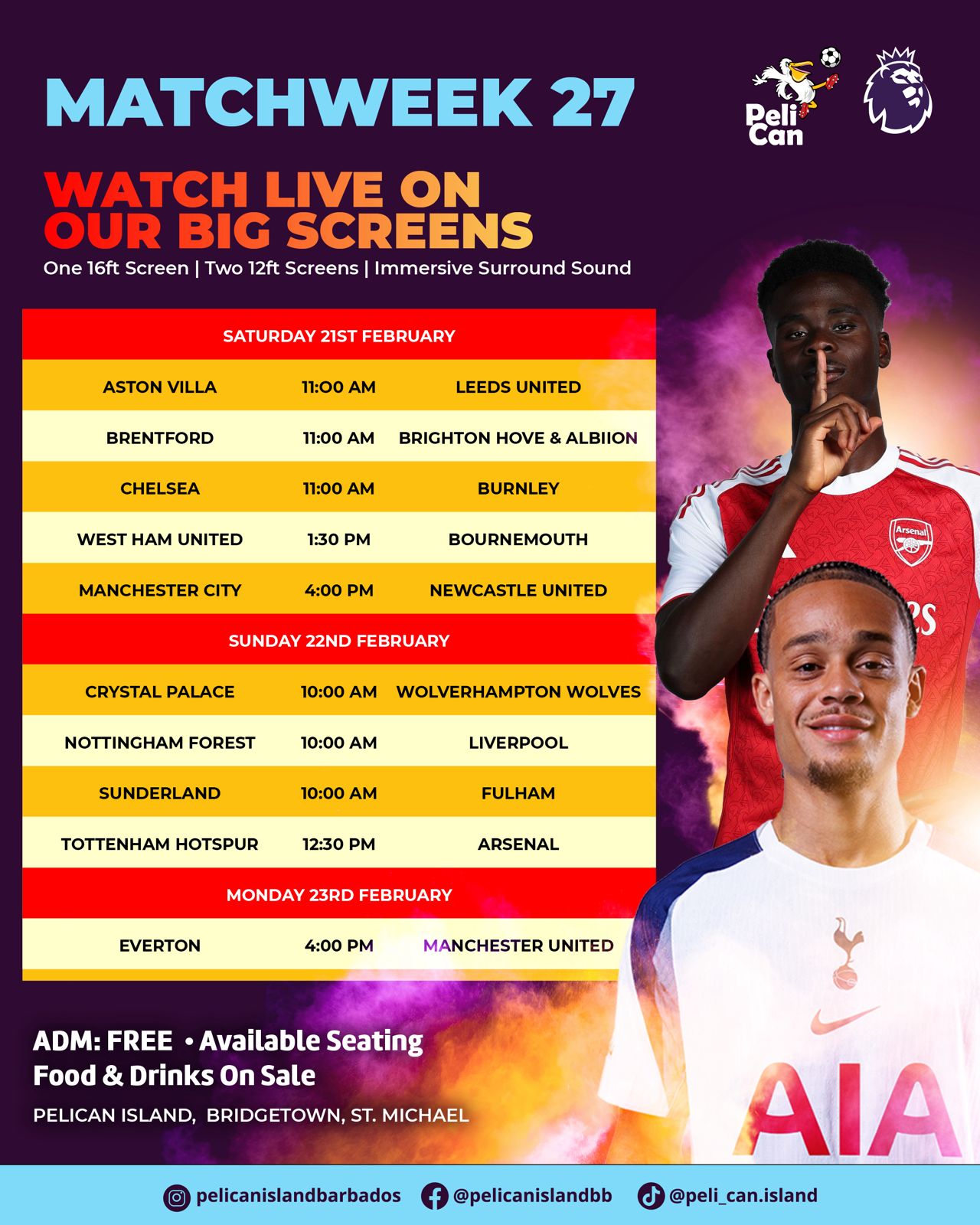 Matchweek 27: Premier League Watch Party